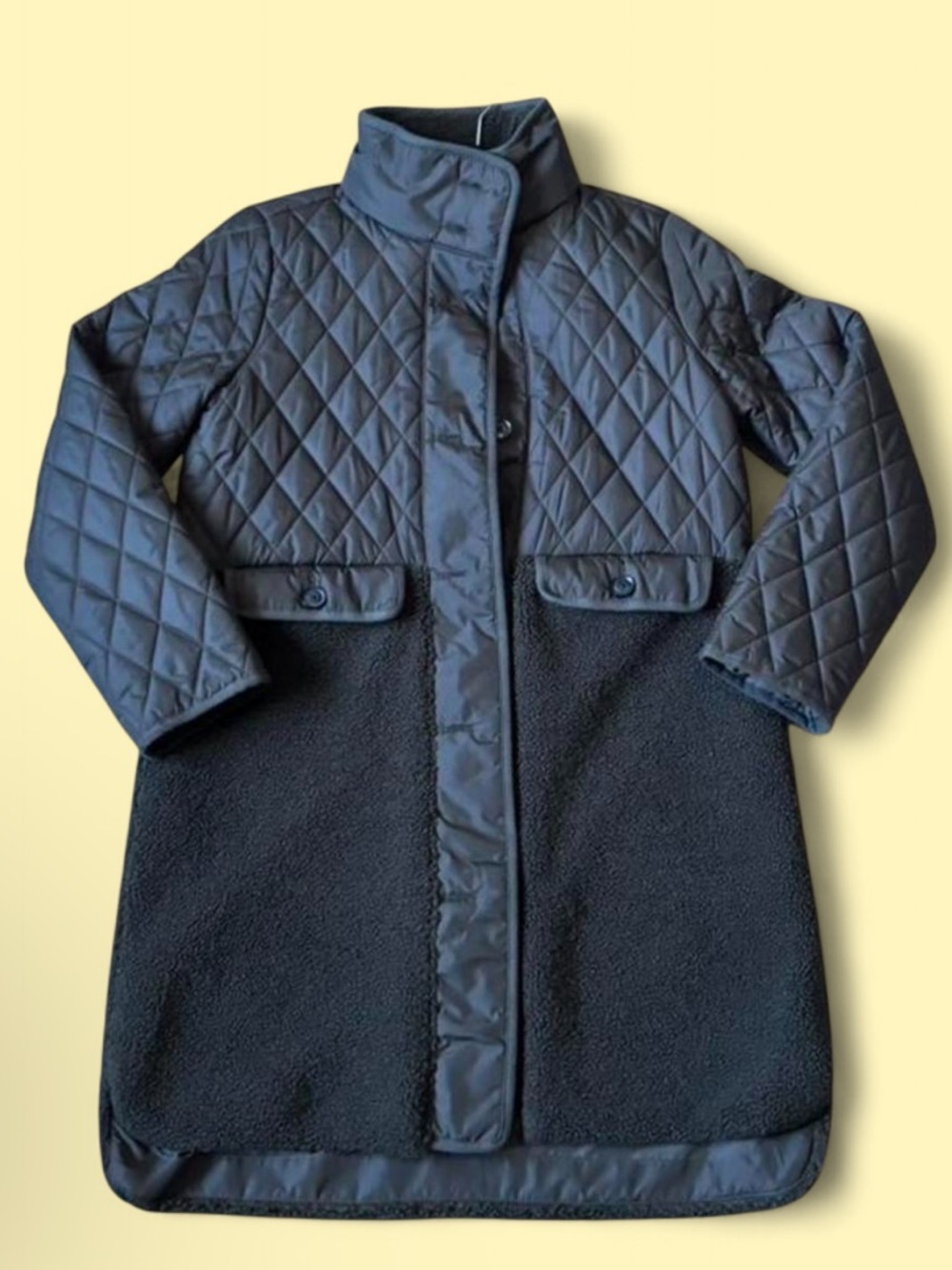 LOFT Quilted Puffer & Fleece Coat